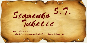 Stamenko Tukelić vizit kartica